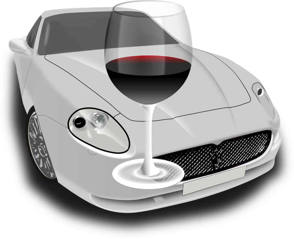 כוס יין ורכב